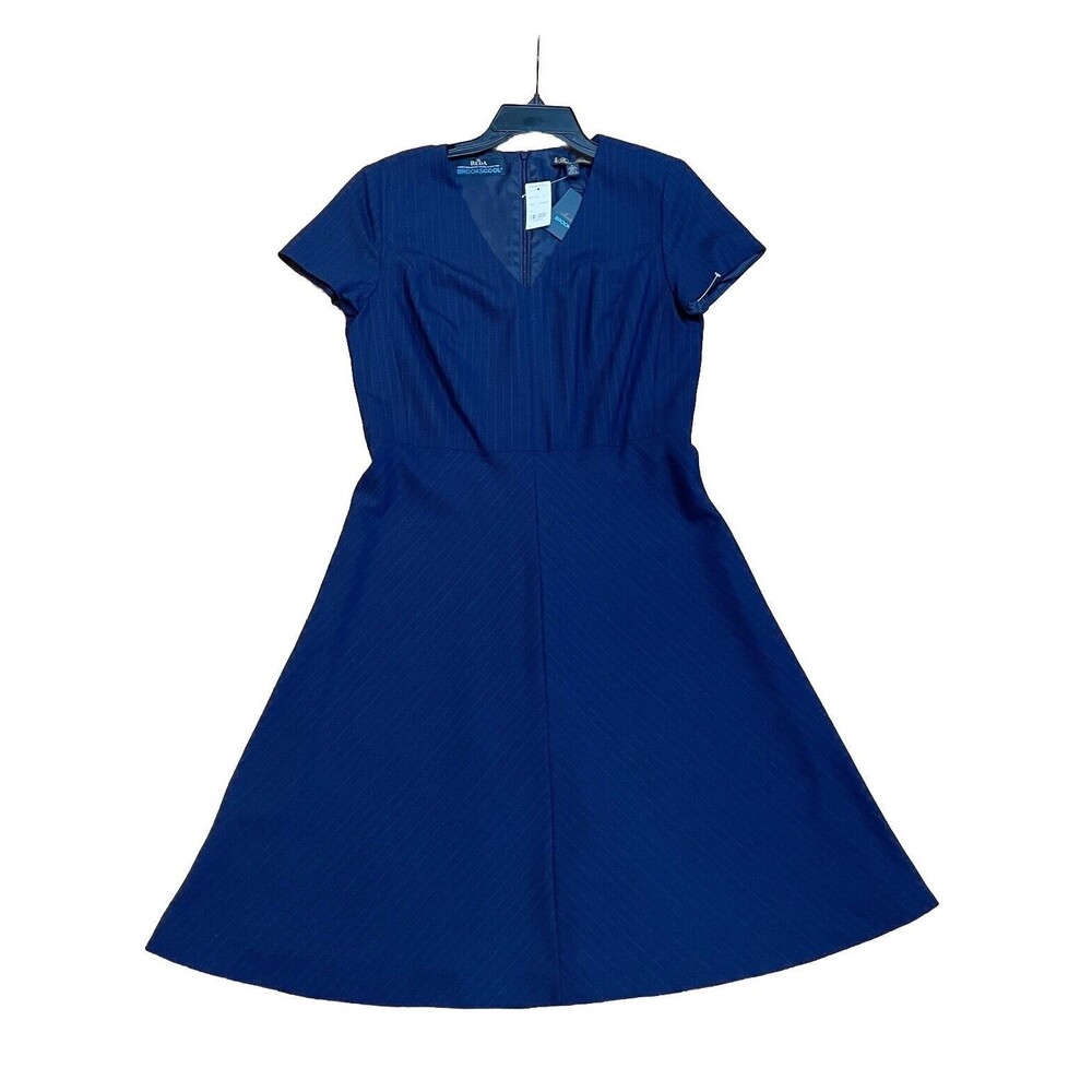 Brooks Brothers Women BROOKSCOOL Reda Wool Career Dress Size 8 Short Sleeve NEW